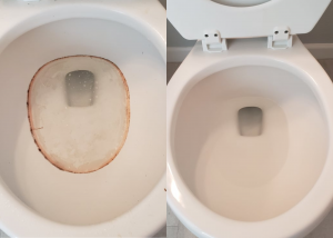 dirty white toilet
